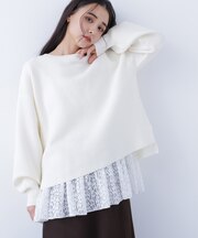 鹿の子オーバーニット