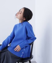 サイドスリットボクシーニット