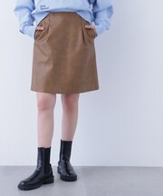 フェイクレザーミニスカート