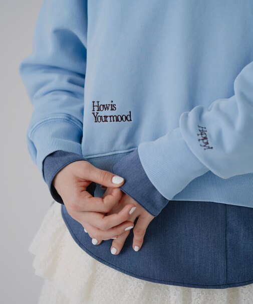 〈N.〉ロゴ刺繍スウェットプルオーバー