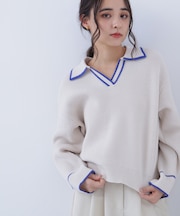 〈N.〉ラインスキッパーニット