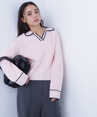 〈N.〉ラインスキッパーニット