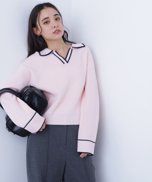 〈N.〉ラインスキッパーニット