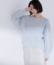 カラーネップオーバーニット