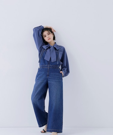 デニムオールインワン