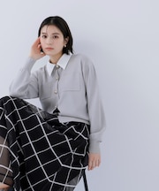 2wayカラーニットカーディガン