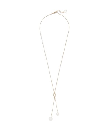 パールラリエットミディネックレス