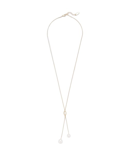 パールラリエットミディネックレス