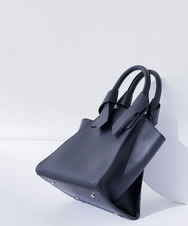 リボンハンドルトートバッグ