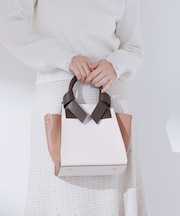 リボンハンドルトートバッグ