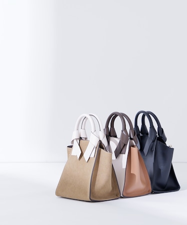 リボンハンドルトートバッグ