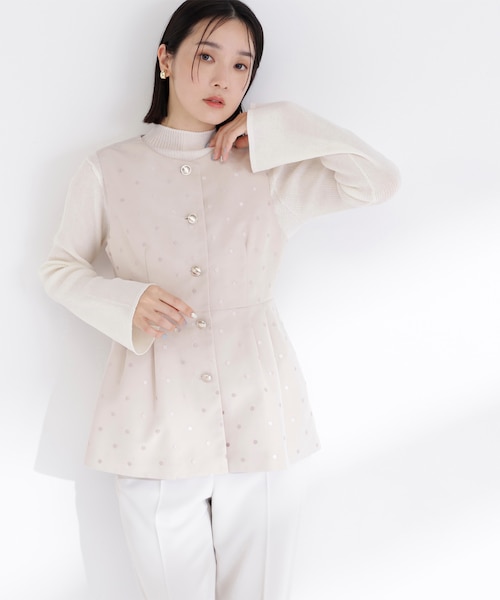 美人百花 2月号掲載｜[洗える]ステファニーセットアップ ジャケット(丈