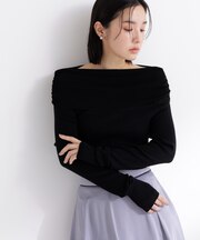 オフショルコンパクトニット