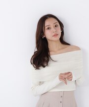 オフショルコンパクトニット