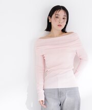 オフショルコンパクトニット