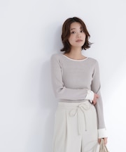 ダブルカフスニット