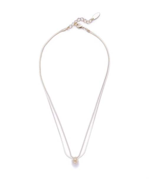 ドームストーンツインネックレス