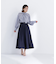 ベルテッドタックフレアスカート