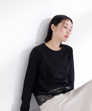 レースドッキングカットソー