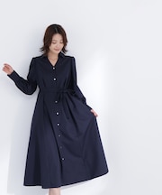 リボンベルテッドシャツワンピース