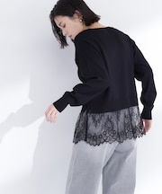 レースドッキングニット