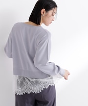 レースドッキングニット