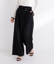 ダブルベルトワイドパンツ