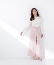 ダブルベルトワイドパンツ