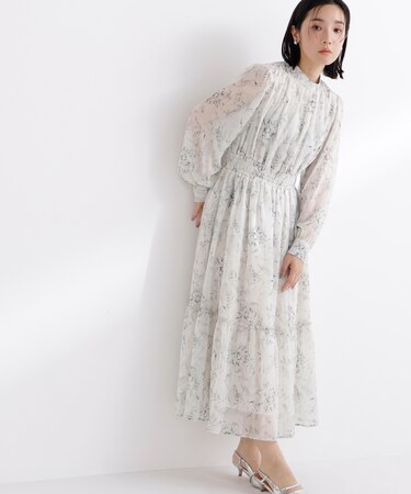 フラワーシフォンワンピース