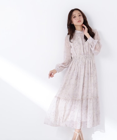 フラワーシフォンワンピース