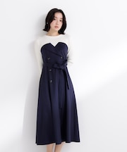 トレンチディテールドッキングワンピース