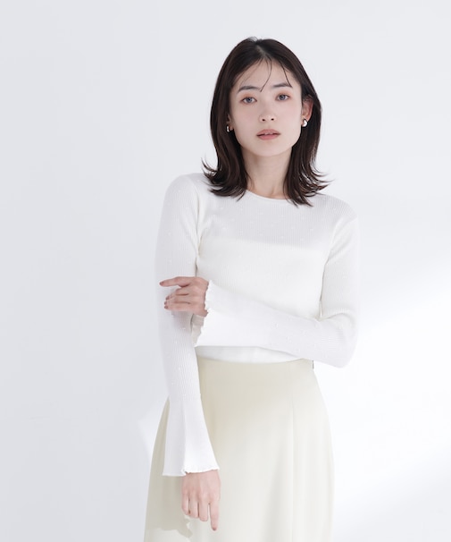 ドットジャガードニット