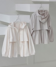 毎日これ。週7ペプラムフーディブルゾン