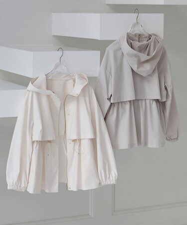 毎日これ。週7ペプラムフーディブルゾン