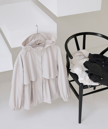 毎日これ。週7ペプラムフーディブルゾン