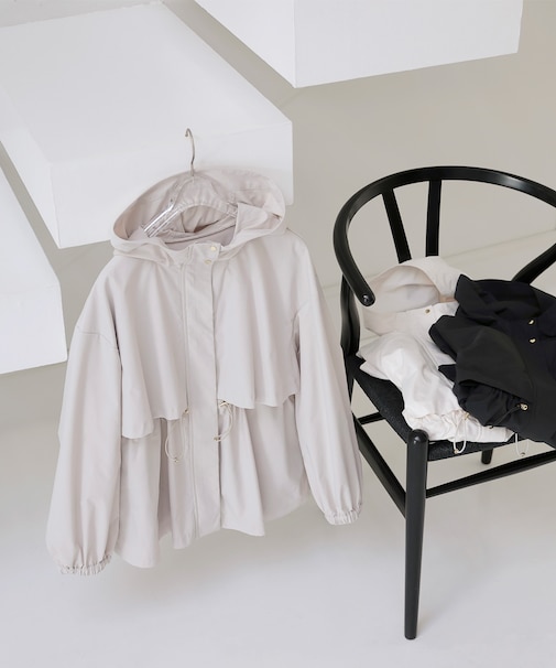 毎日これ。週7ペプラムフーディブルゾン