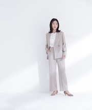 リネンライク SETUP ストレートパンツ