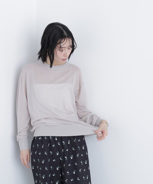 〈N.〉シアーボクシーニット