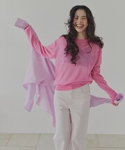 〈N.〉シアーボクシーニット