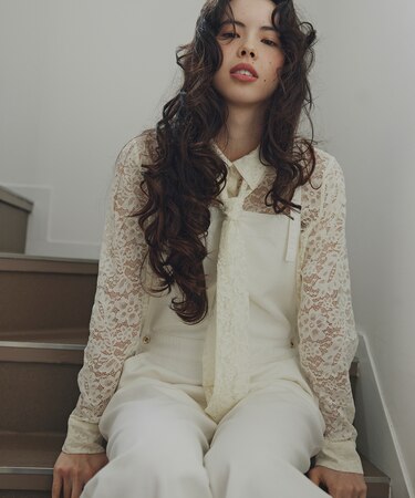 〈N.〉レースボウタイブラウス