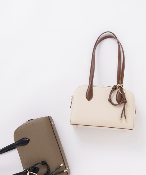 チャームデコラキャンバスボストンバッグ