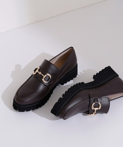 ボリュームソールビットローファー