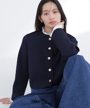 フリルドッキングニットジャケット