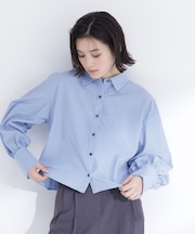 バックプリーツデザインシャツ