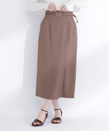 ベルテッドナロースカート