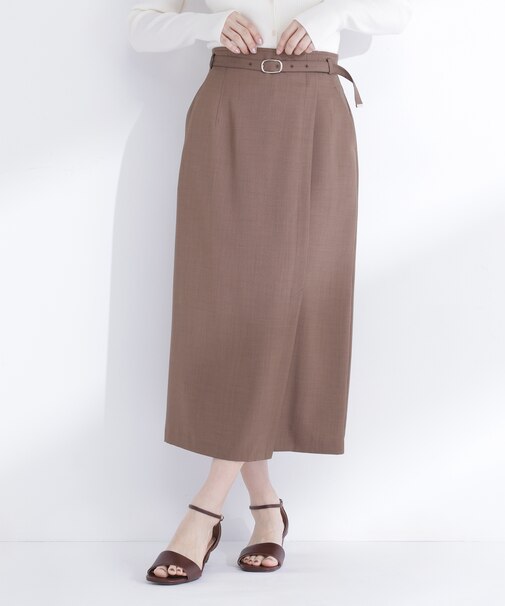 ベルテッドナロースカート