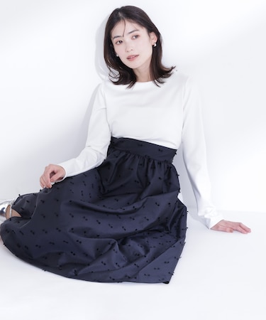 リボンジャガードドッキングワンピース