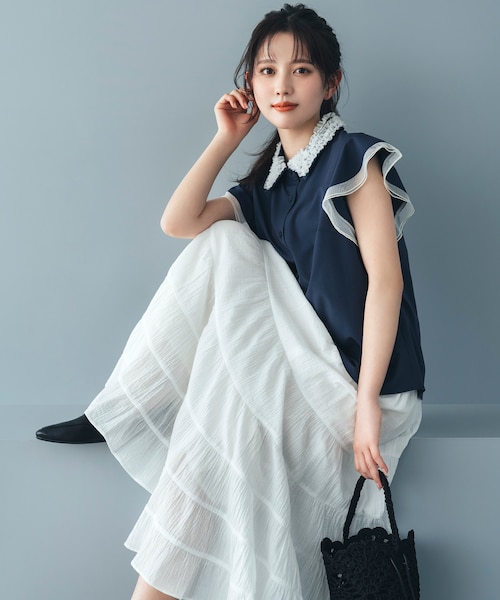 楊柳ティアードロングスカート｜ナチュラルビューティーベーシックの