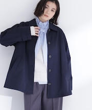 ステンカラーハーフコート