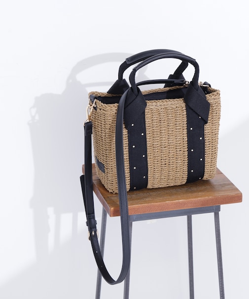 メタルドットペーパーバスケットバッグ